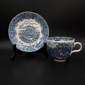 English Village Tea Cup & Saucer by Salem China - England Fine English Ironstone
